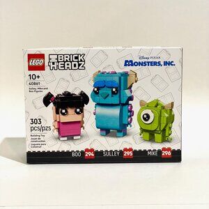 Lego 40861 Sulley Mike and Boo Disney Monsters INC Brickheadz NIB New in Hand